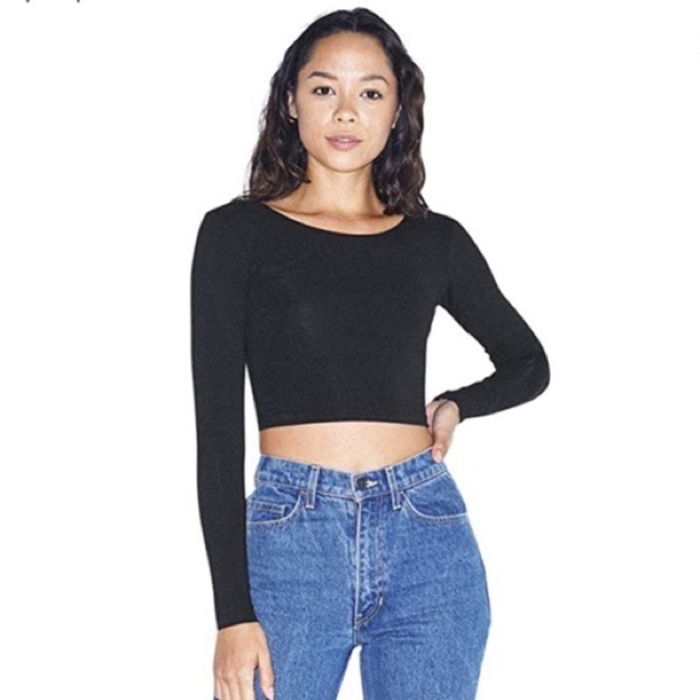 Classic AMERICAN APPAREL L/S Crop Top